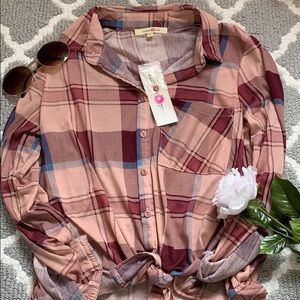 ❗️SOLD❗️ADORABLE NWT pink flannel 🎀